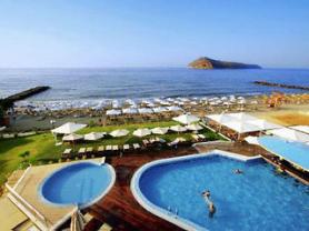 Krétský hotel Thalassa Beach Resort - bazény a pláž