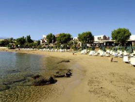 Hotel Iolida Beach, Agia Marina - pohled na písečnou pláž